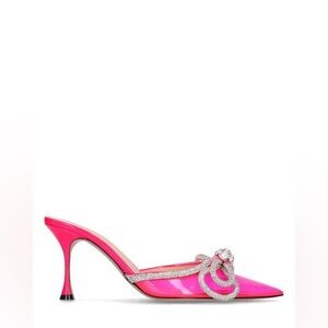 MACH & MACH Pink Heels with Silver Accents